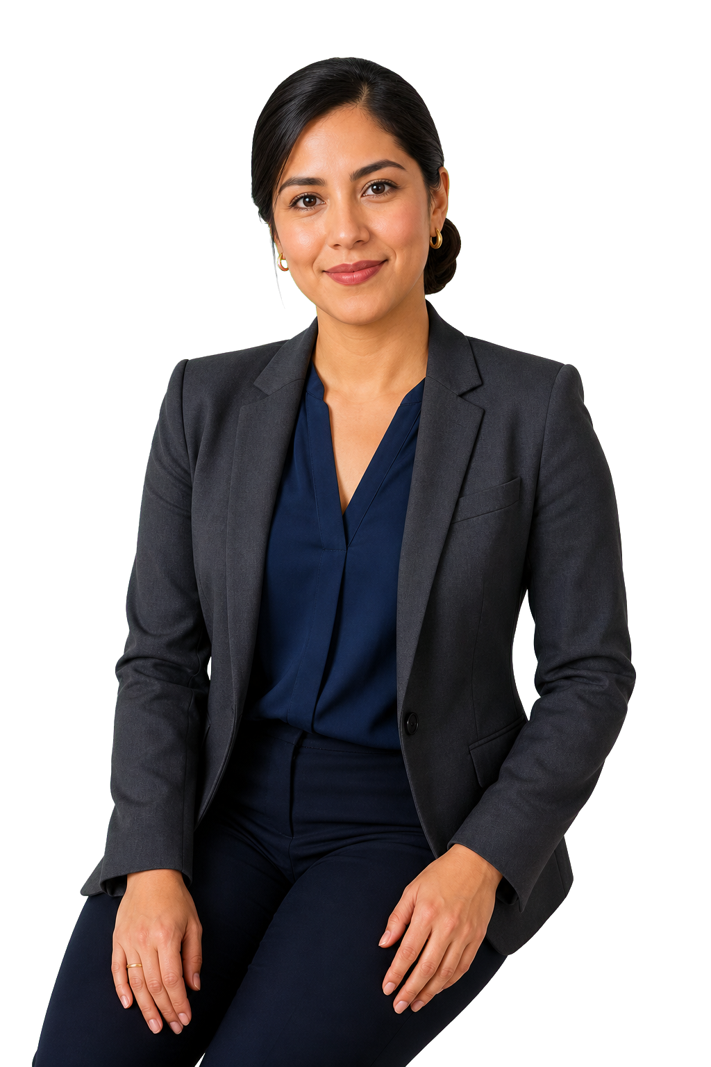 Consultora tecnológica virtual recibiendo información de procesos empresariales